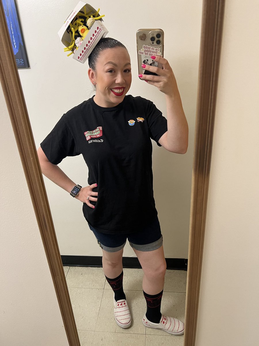 Mrs_Marin0's tweet photo. Summer learning with @RowlandSchools has been so much fun at Shelyn Elementary! Yesterday was crazy hair day, and I take spirit days very seriously. The kids loved my @innoutburger animal fries hair 🥰 Thank you City of Industry store for helping my vision come to life! #innout https://t.co/7vRT5S23mW
