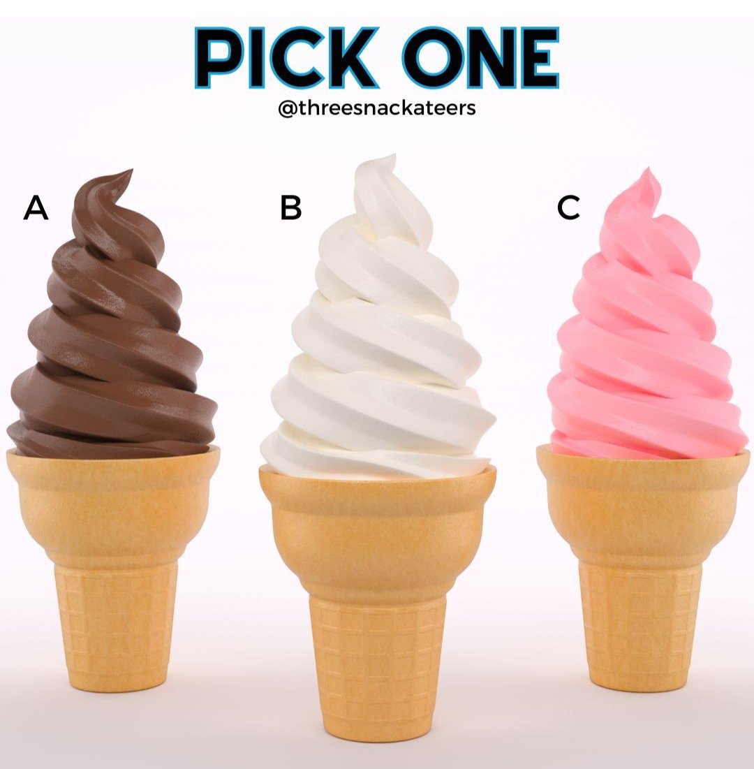 Which soft serve flavor are you choosing?