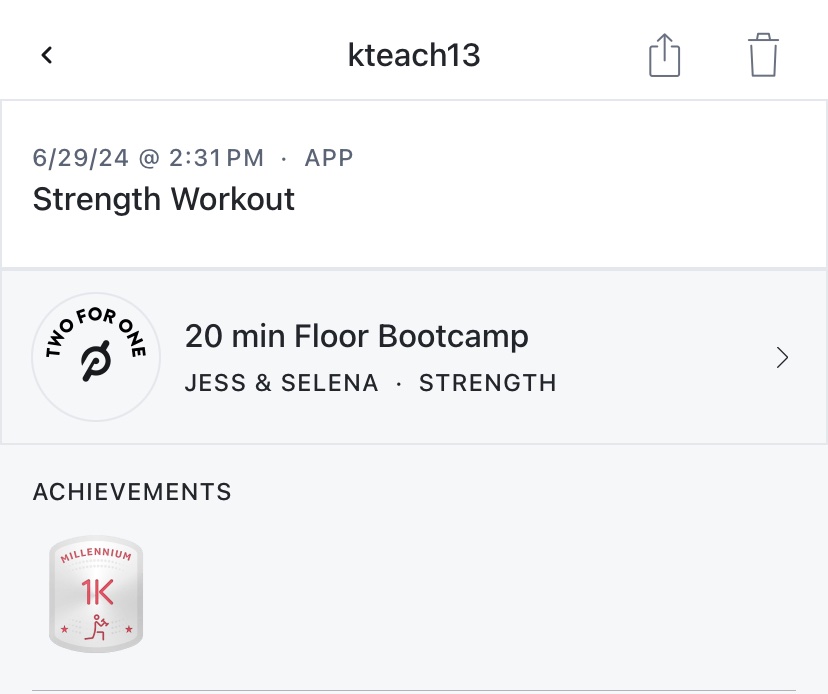 MrsJTeach13's tweet photo. I dreamed about taking my 1000th strength live with @jess_sims Schedules didn’t align for the live, but still took it with my girl and got a 2for1 special with @SelenaSamuela too! Comma Club Baby! #floorbootcamp2 @onepeloton https://t.co/MUbXKL2FDO