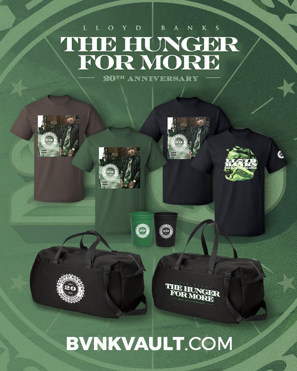 To help celebrate the 20th anniversary of the Hunger For More I’m releasing limited edition merch today at 8pm exclusively on bvnkvault.com