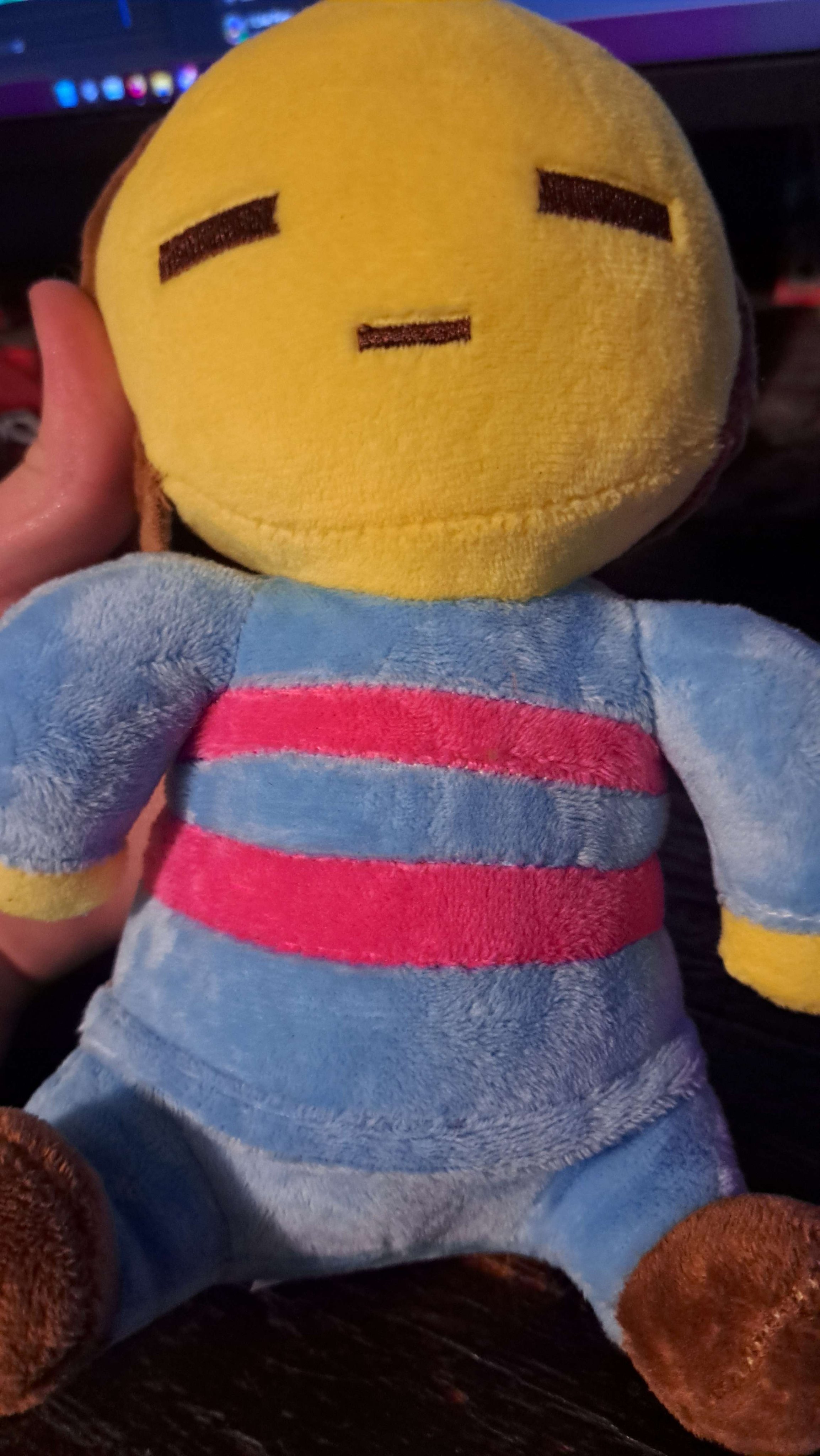 Bald Frisk in Random Scenarios on X Some more images of my Bald Frisk plush https t BzO8izCIRq X
