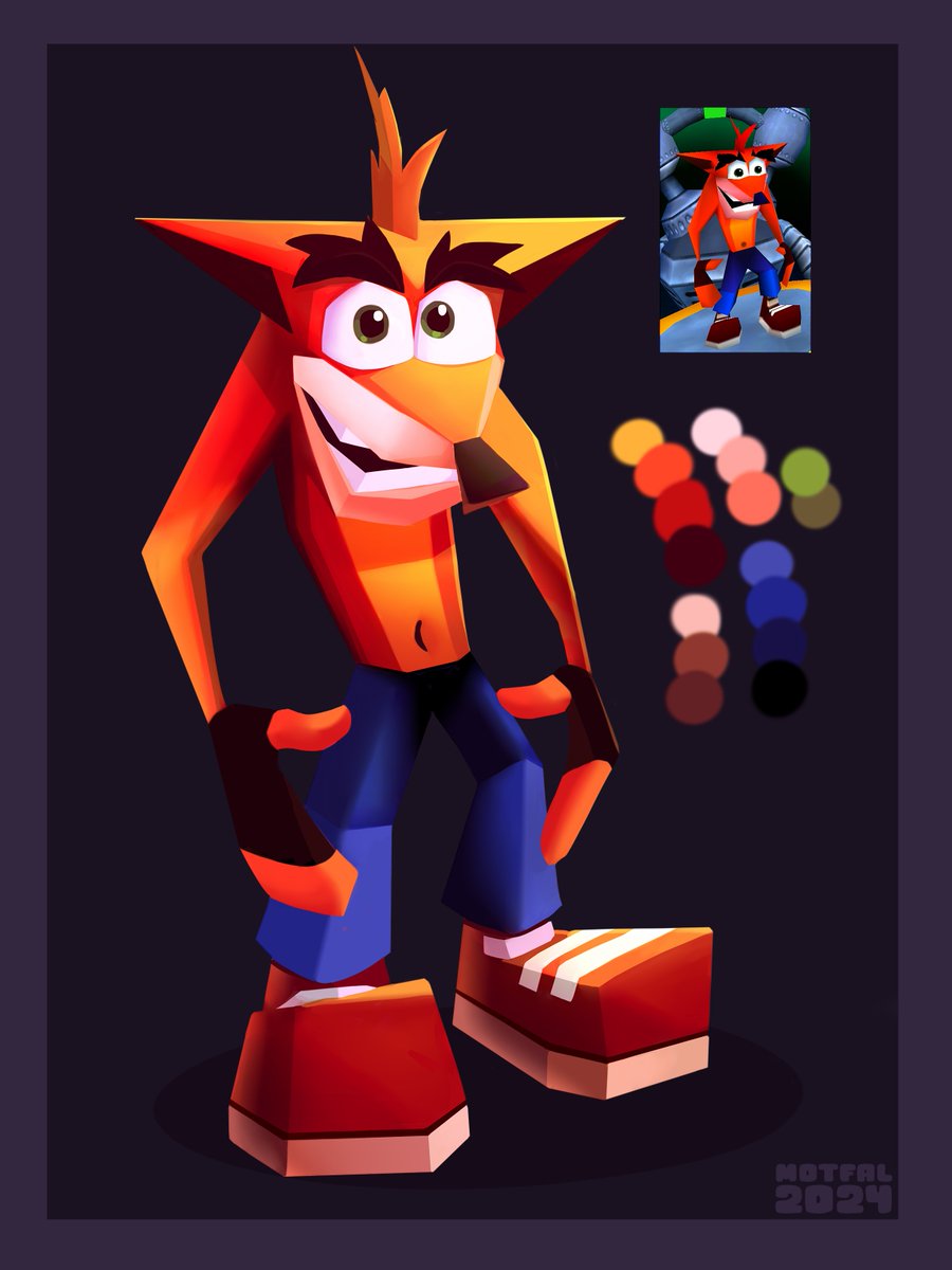 Lil Crash study in between projects ^^