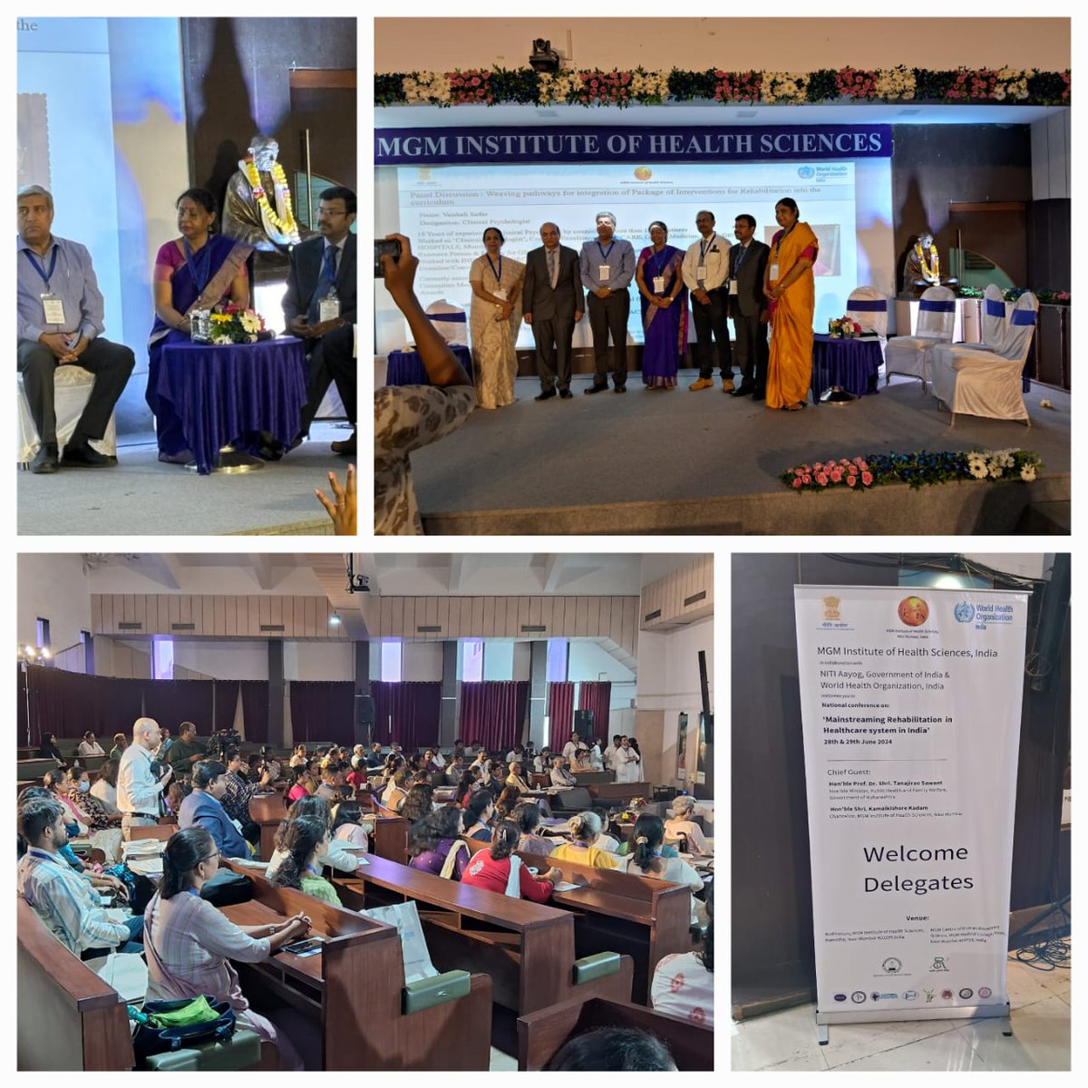 mgmudpo's tweet photo. Glimpses of First day of internal conference on Mainstreaming Rehabilitation in Healthcare system in India at MGM Institute of Health Sciences, Navi Mumbai campus . 
#rehabilitation
#worldhealthorganization
#rehabilitatiocenter
#prosthetics
#orthotics
#internationalconference https://t.co/7KohcvPDCq