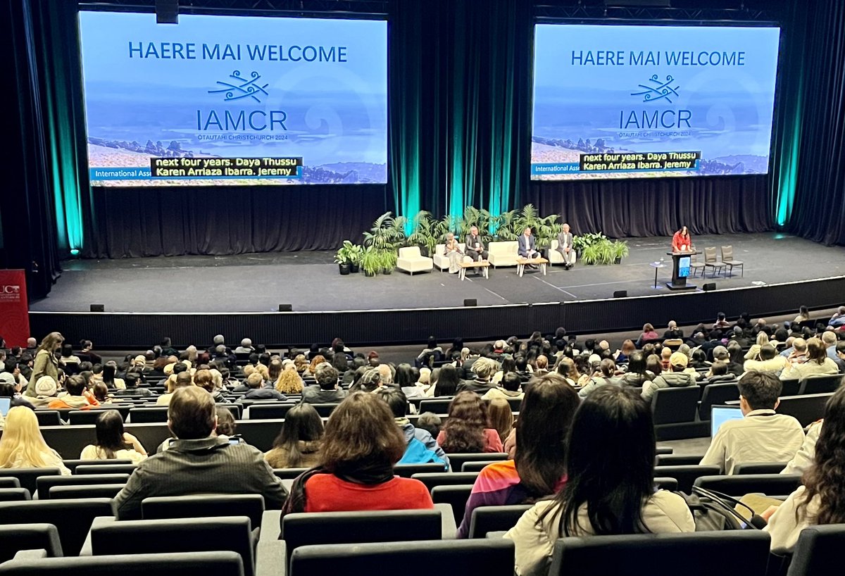 Pleased to have made it to the Te Pae in Christchurch, New Zealand, for the opening session of #iamcr24 I’m (still) a little jet lagged and battling allergies, but I’m here!