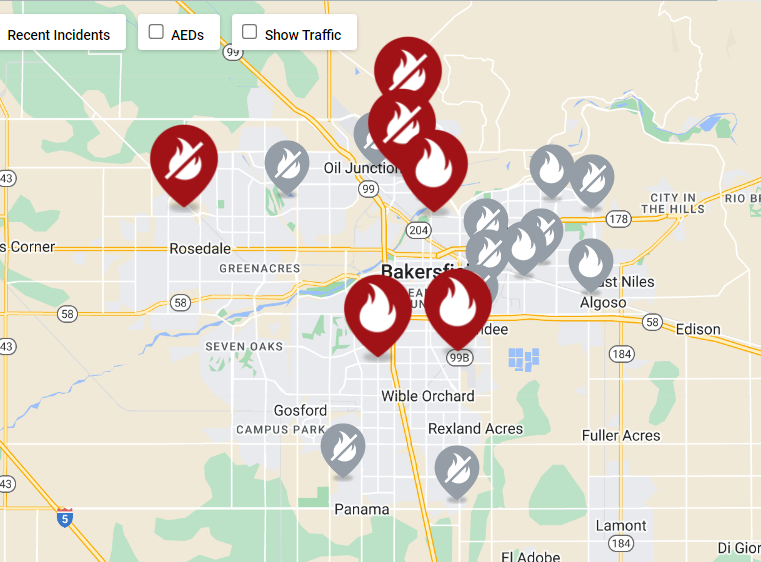 KernFiregraph's tweet image. About 20 small fires dispatched within the past 2 hours in Bakersfield due to fireworks. #4thofjuly #fire #kerncountyfire #bakersfieldfire #fireworkssafety