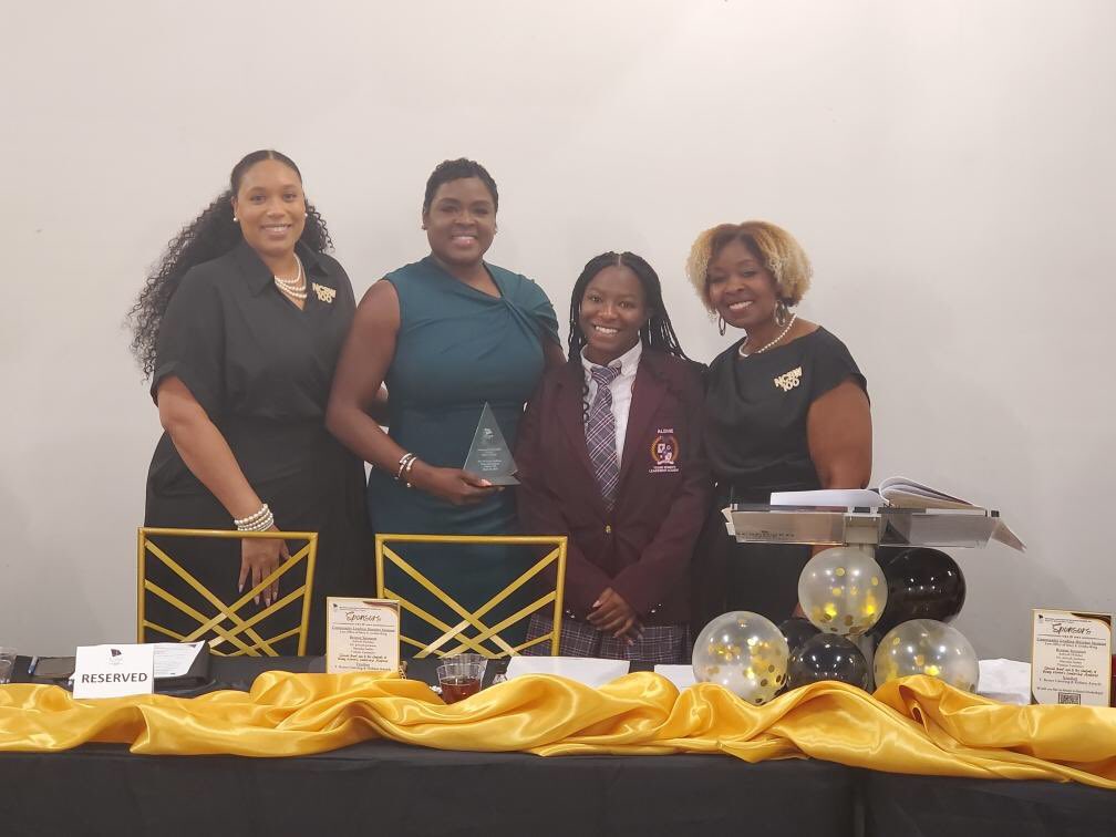 DrJTJackson's tweet photo. @YWLA_AISD was excited and honored to serve as the hostess at the NCBW100 Awards Reception and to hear a compelling acceptance speech from @DrCrystalWatson on behalf of @drgoffney. @ywprep @AldineISD @terridosborne https://t.co/96AQeuNOqO