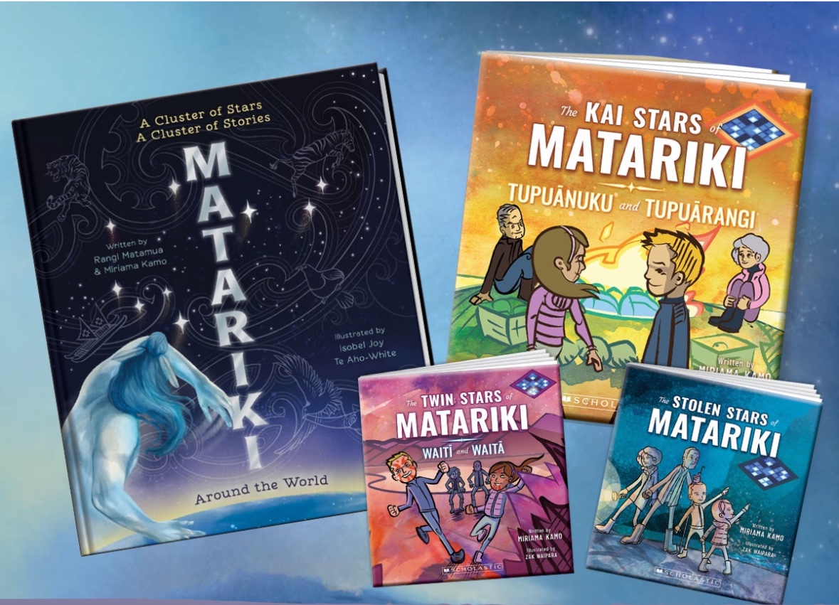 Pretty proud of this bunch of books, and absolutely loving how Matariki is celebrated so beautifully around the country. Awesome time. Ngā mihi o te tau hou Māori ❤️