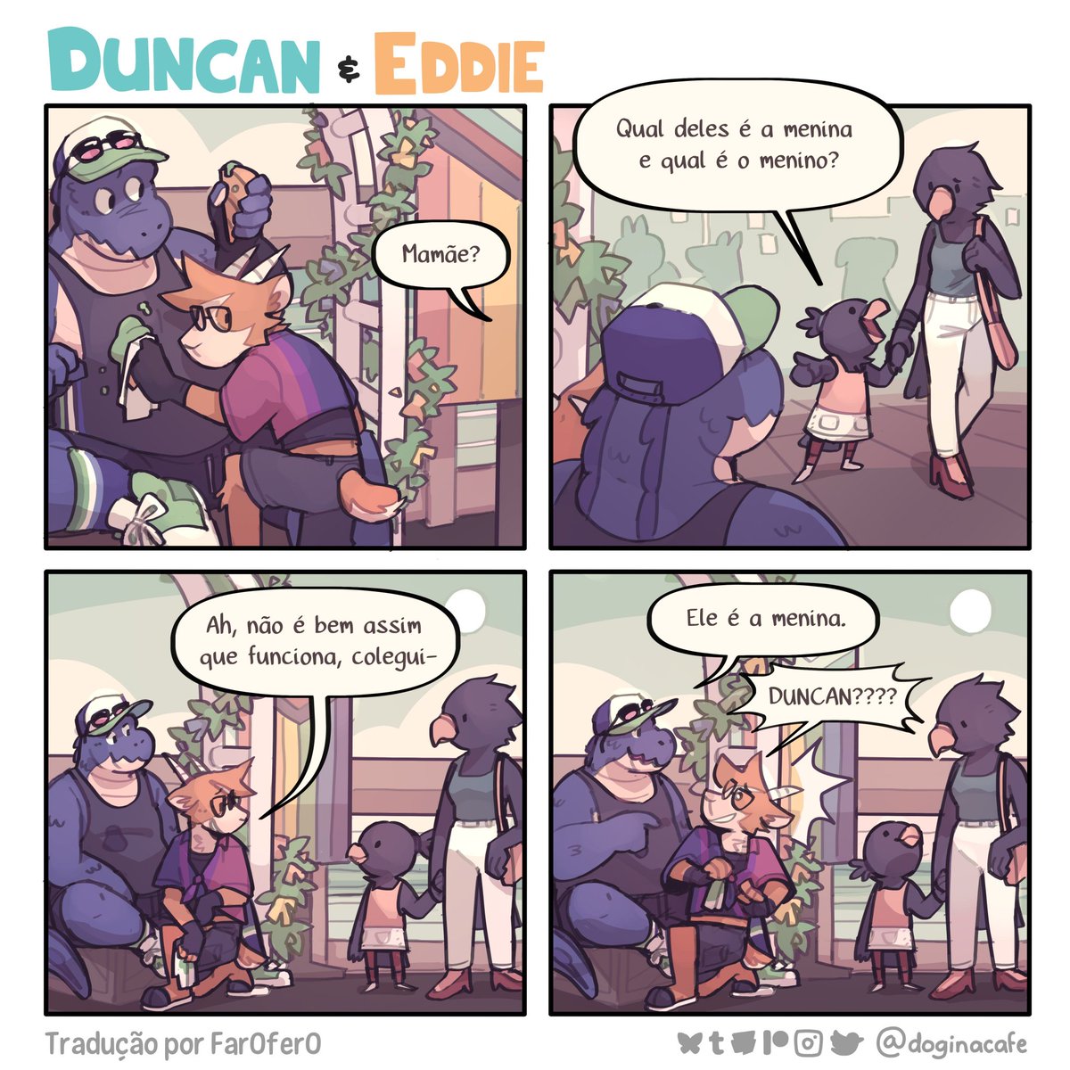 Far0fer0's tweet photo. Confusão 
Comic original: @doginacafe https://t.co/2gJgWCFxYO