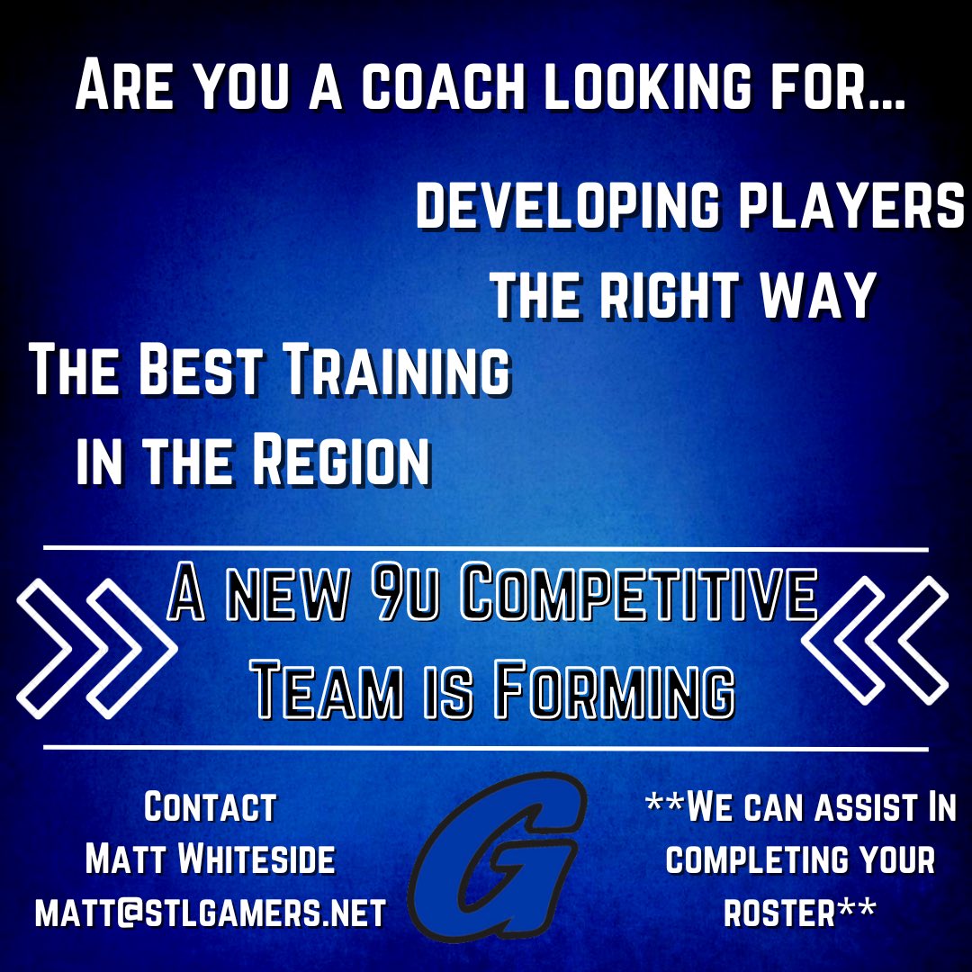 stlgamers's tweet photo. NEW 9u COMPETITIVE TEAM
Contact matt@stlgamers.net for more information
#StlGamers #GamersDifference https://t.co/R5WbuDzoPh
