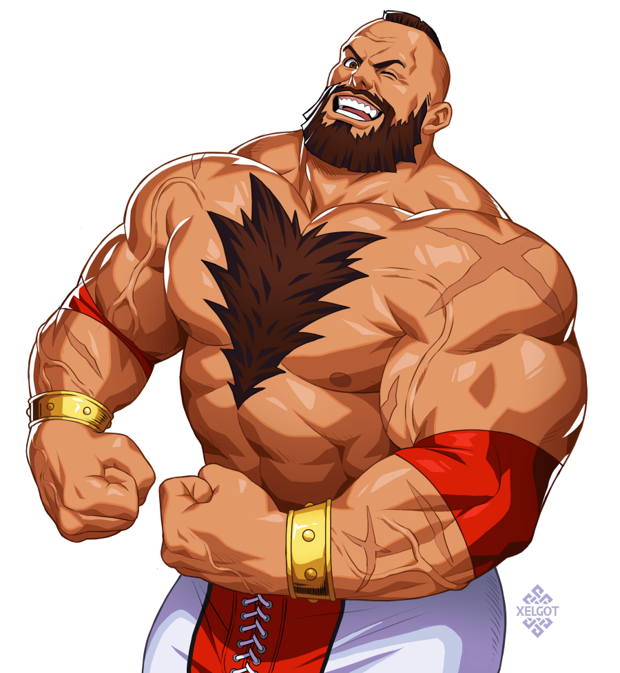 Zangief and Ryu renders I did for the SF6 art contest #SF6