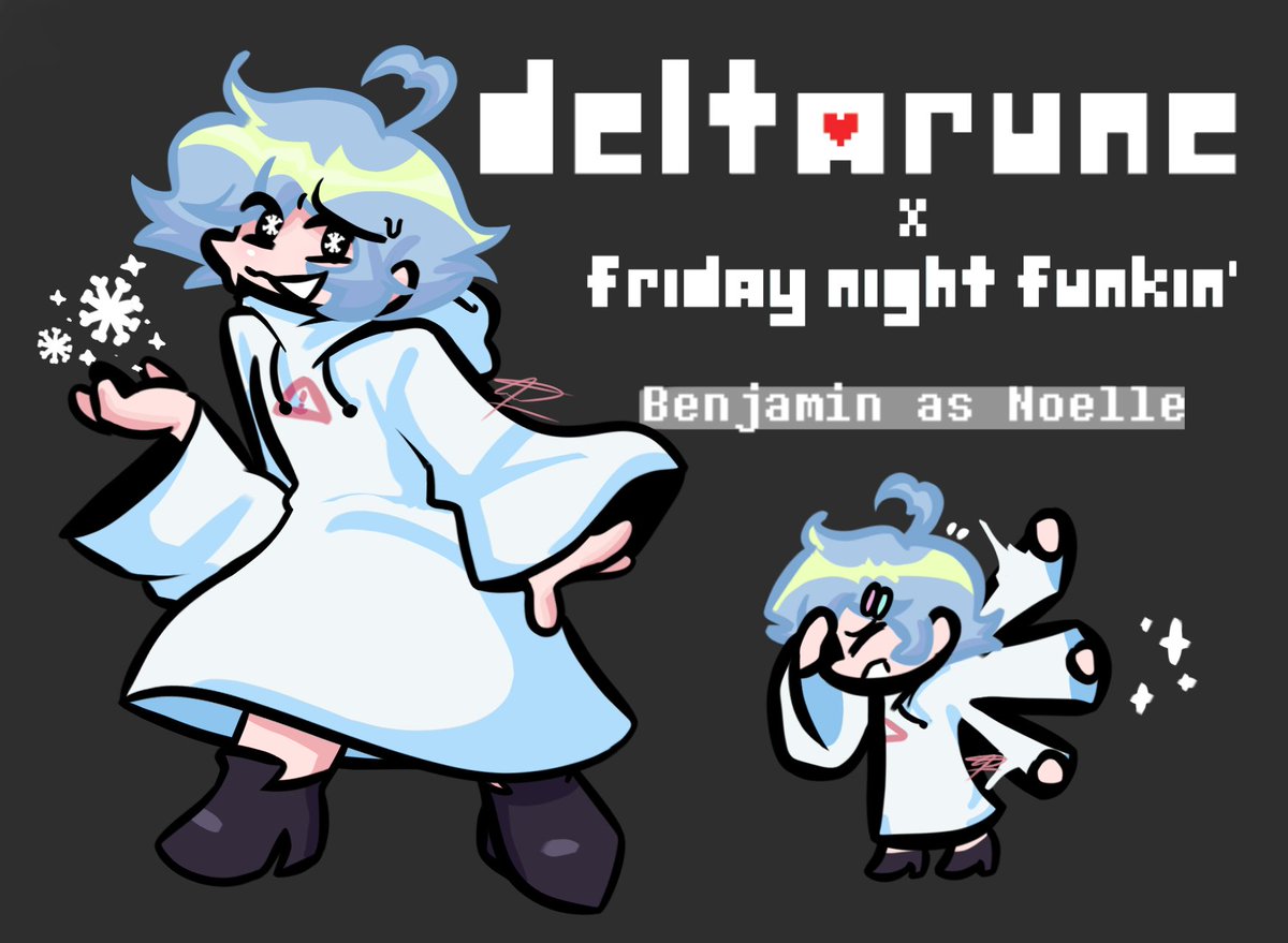 iyahhhhh18's tweet image. Part 1 of my FNF Deltarune AU: Benjamin as Noelle!!
More designs to come soon :)

(benjelle? noenji? idfk someone help me😭)

#FNFSoftMod #fridaynightfunkin #SoftModFNF #DELTARUNE #fnfsoft