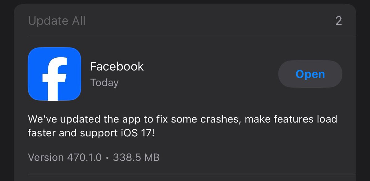 HallyTesla's tweet image. Facebook features now support iOS 17 yay just in time for iOS 18 🙏