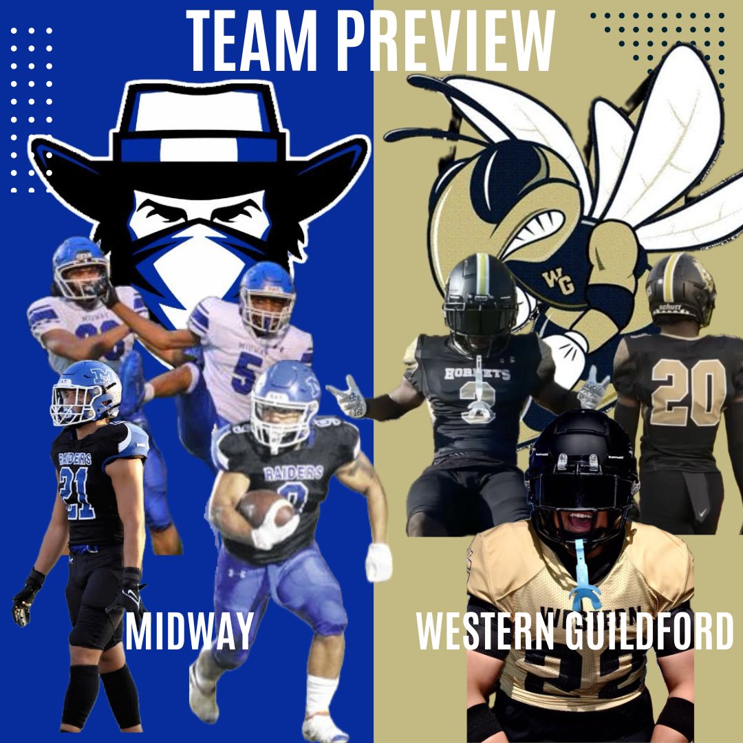 Next week’s show Midway Raiders and Western Guilford Hornets team previews. #BuckSweepSports <a href="/MidwayRaiderFb/">Midway High School Football</a> <a href="/WesternGuilfor2/">Western Guilford Football</a>