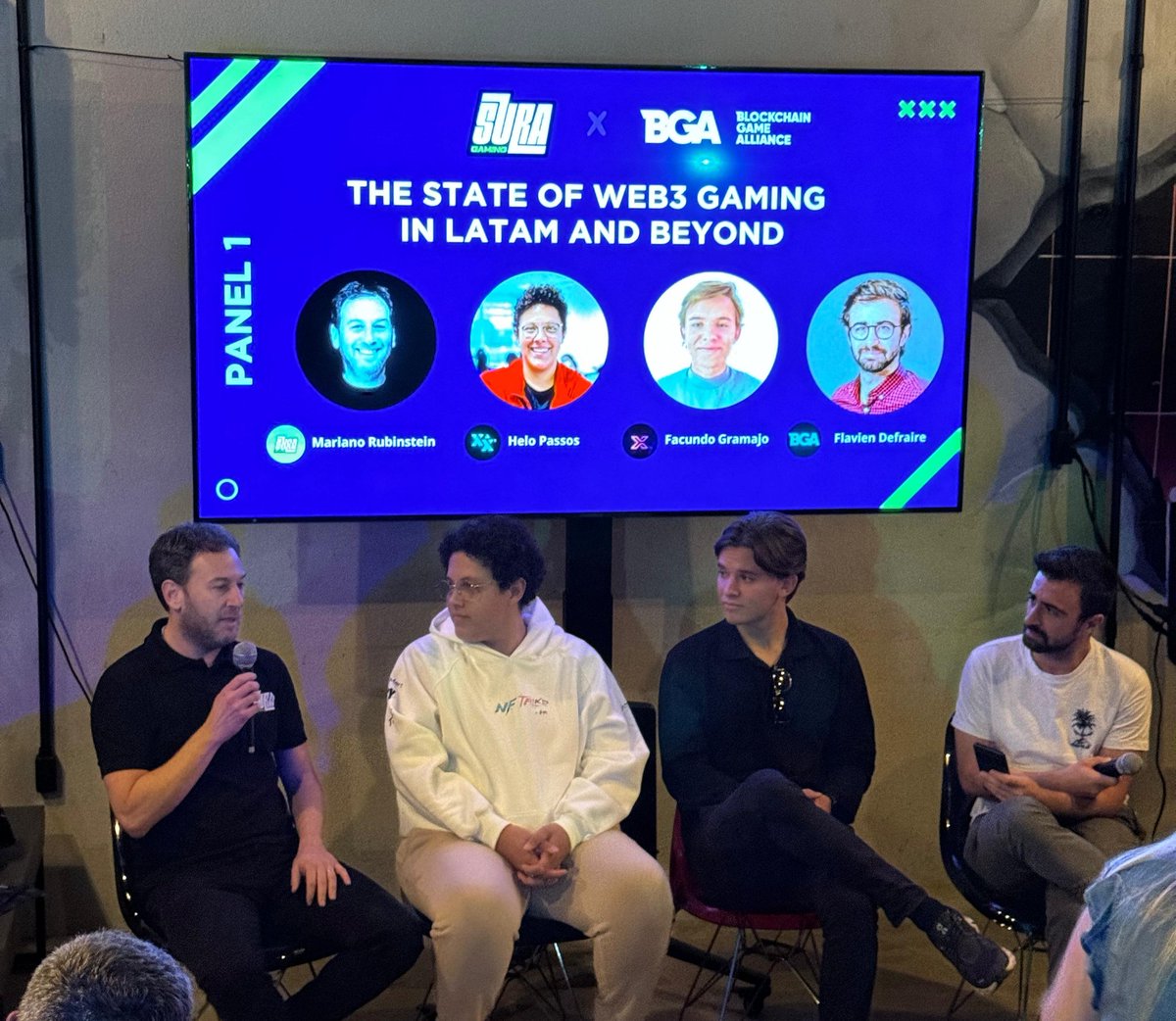 suragamingteam's tweet photo. Exploring the future with our CEO @marianoru, Helô Passos from @ggtrexx, Facundo Gramajo from @xerial_io and Flavien Defraire @BGameAlliance 🚀 Exciting ideas and opportunities ahead! cc @SuraBrasilgg

#Blockchain #Innovation #Tech https://t.co/LnNrrkPl0P