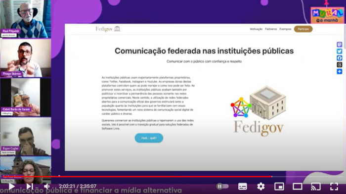 AlquimidiaOrg's tweet photo. Campanha #FediGov no programa “Manhā com Dignidade” do @portaldesacato: https://t.co/WGDzDHSWKs
#Fediverso #Fediverse #VemProFediverso https://t.co/KC9eYEmED5