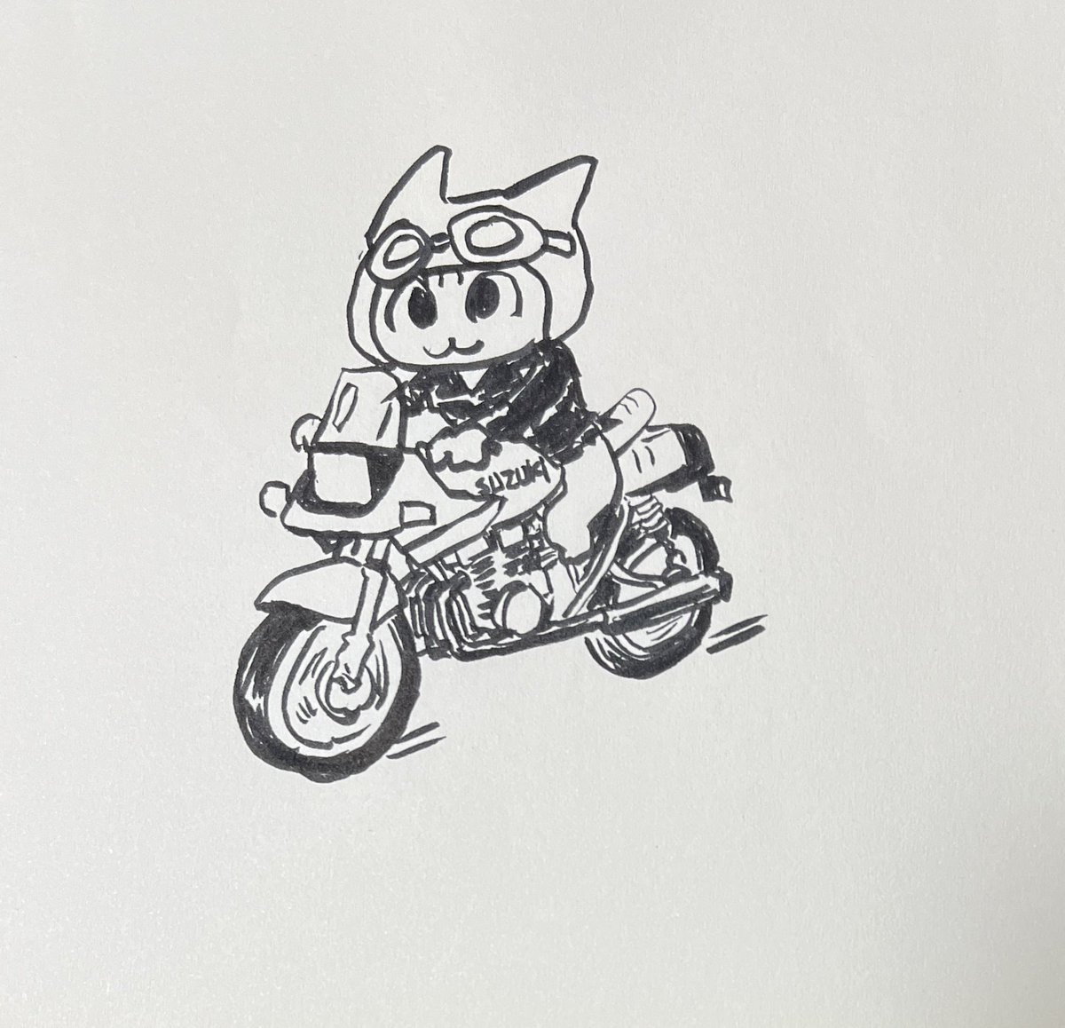 #今月描いた絵を晒そう
ジムニー以外。
カフェレーサー、カタナ、イナズマ、トライアンフ。
バイクばかりではないか。 