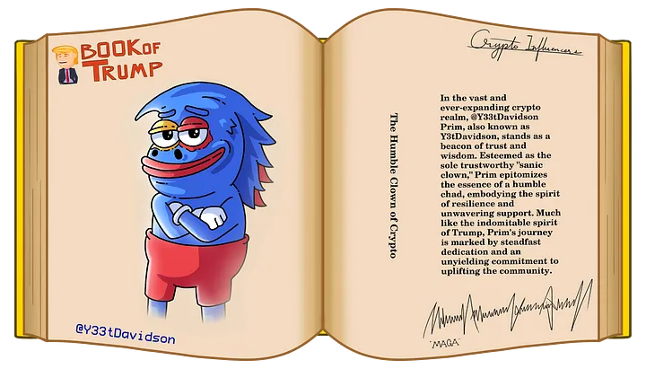 theBook_OfTrump's tweet photo. Well, the hottest move is definitely checking out $BOT! 🔥 Dive into the Book of Trump NFTs and join the early supporters of our governance token. Trust me, you won't regret it!
[Book of Trump - $BOT](https://t.co/HYM5NOFkNg)

#MAGA #Crypto2024 #BookOfTrump #BOT