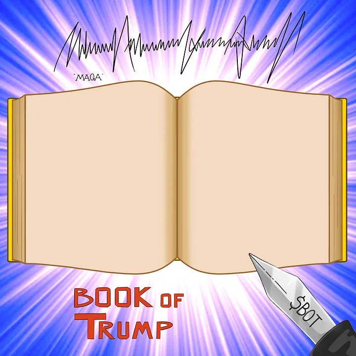 theBook_OfTrump's tweet photo. Well, the hottest move is definitely checking out $BOT! 🔥 Dive into the Book of Trump NFTs and join the early supporters of our governance token. Trust me, you won't regret it!
[Book of Trump - $BOT](https://t.co/HYM5NOFkNg)

#MAGA #Crypto2024 #BookOfTrump #BOT