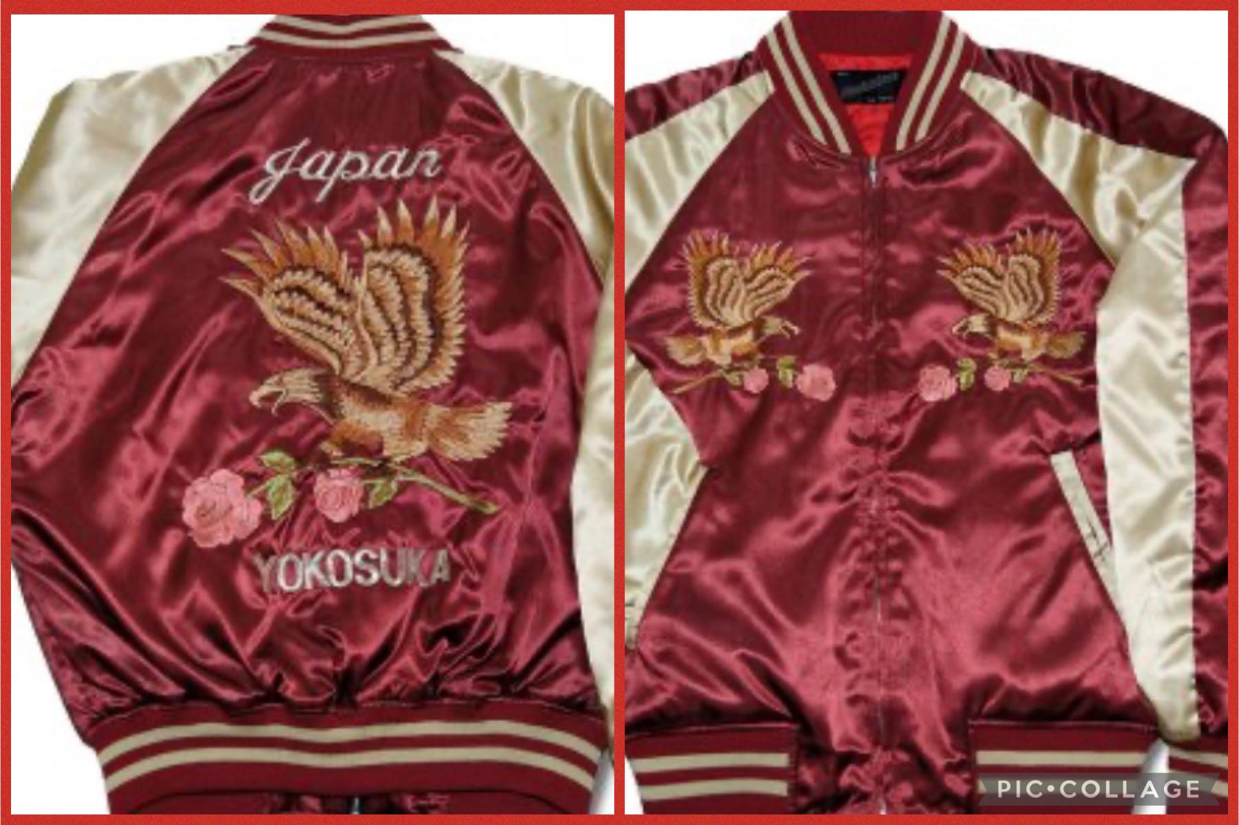 Snitch Red Sukajan スカジャン 赤 鷹 大熊商会 オリジナルカラー