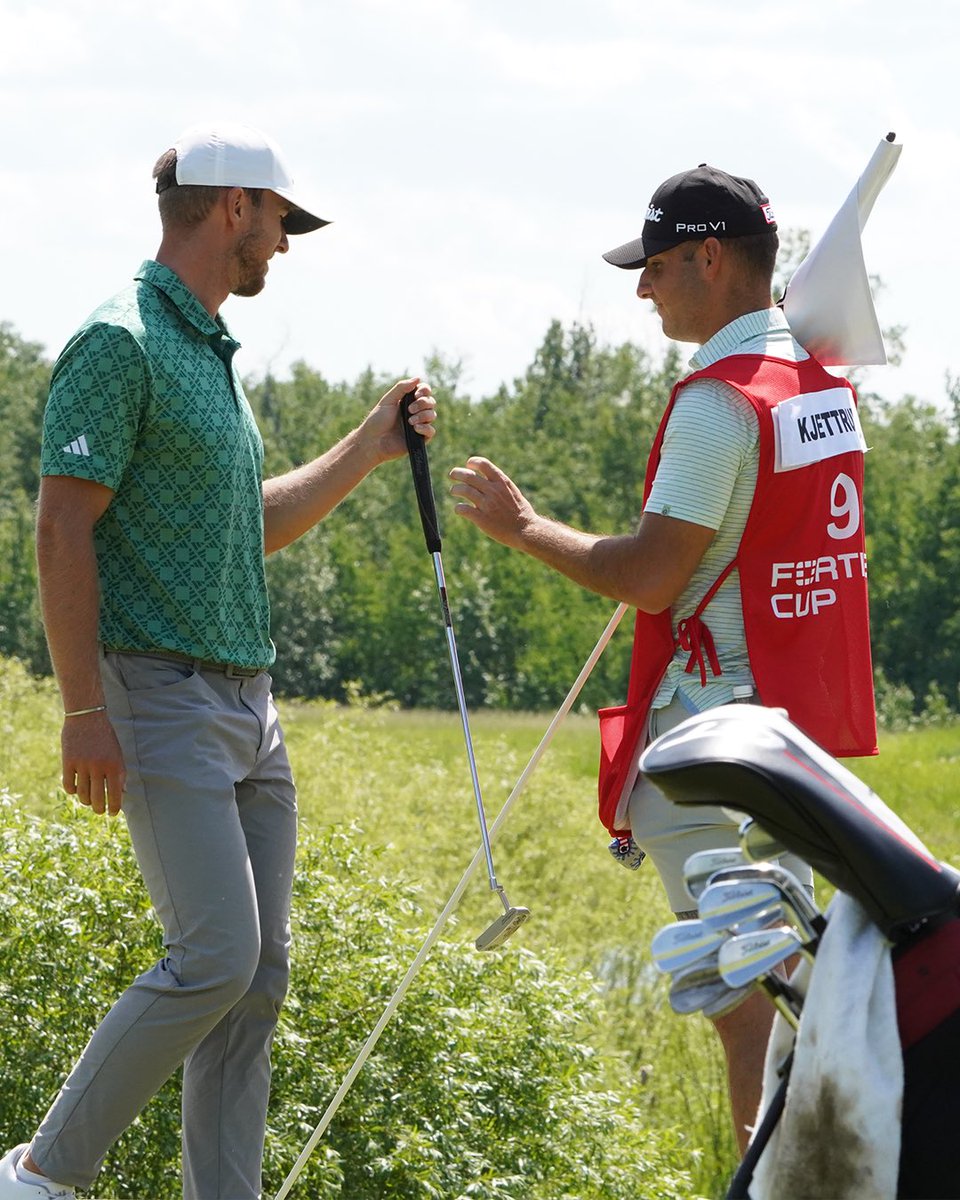 A Seminole Saturday, indeed.

Frederik Kjettrup had <a href="/FSUGolf/">FSU Golf</a> teammate Brett Roberts on the bag on Saturday. He heads into the final round of the <a href="/ATBClassicGolf/">ATB Classic</a> with a share of the lead.