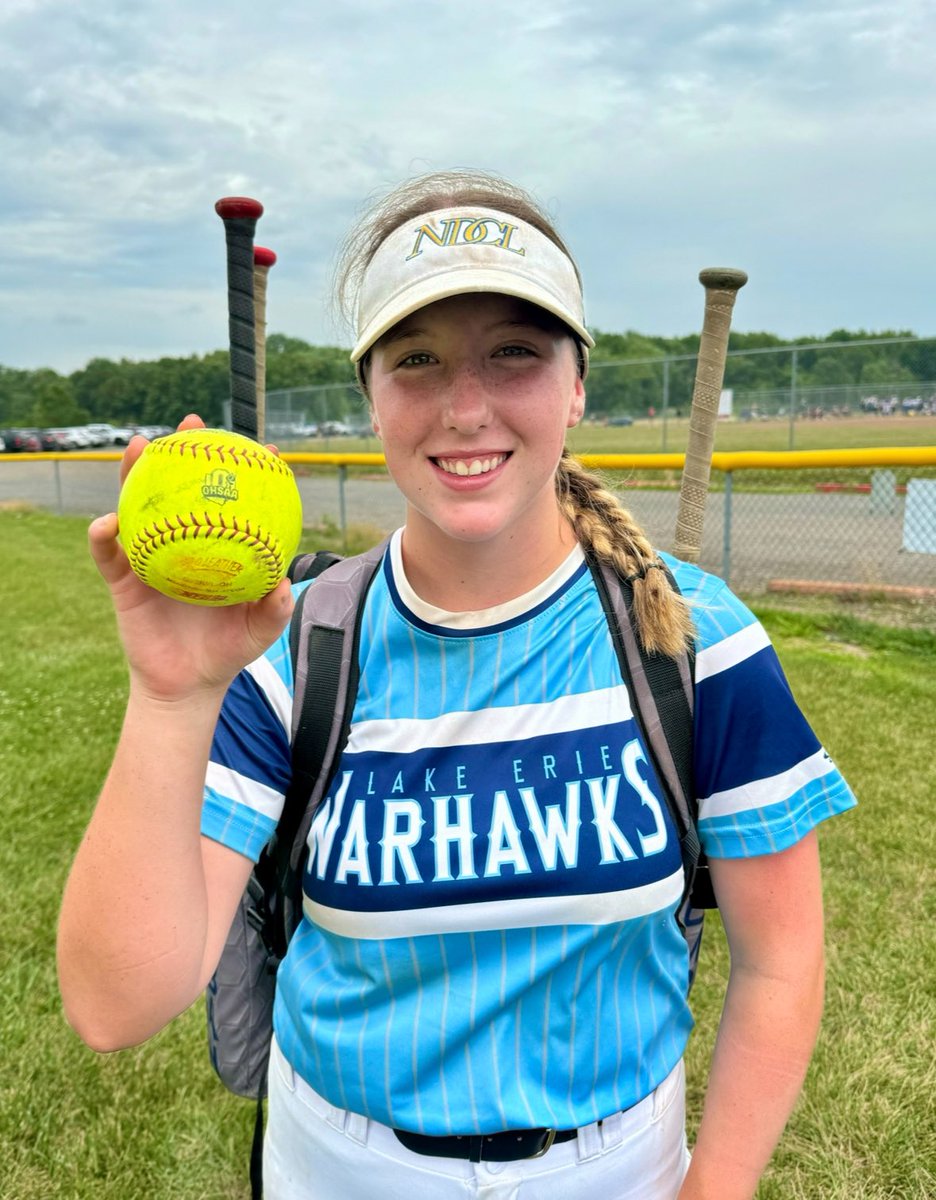 Warhawks09Dixon's tweet photo. 💥 NUKE ALERT 💥

Day 2 shout out to Becca Wooke (NDCL ‘27) for dropping a bomb over the LF fence in bracket pool this afternoon.  

Great shot against some massive wind.  Way to swing it Becca!  @NDCL_Softball 

🥎💪🏼💣💙🤍

#WarhawkWay #NukeAlert https://t.co/HR5YaYa3Se