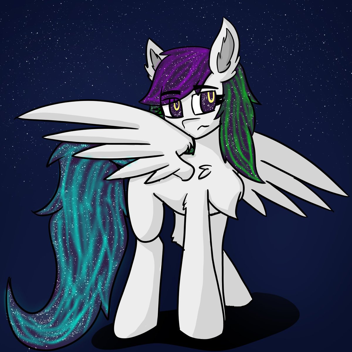 BabBat91's tweet photo. Brighter- a Pegasus the holds the Northern Lights
#mlpoc #brighter #northernlights #mrsdooggle #Pegasus #starlight https://t.co/AI11ASXxOh