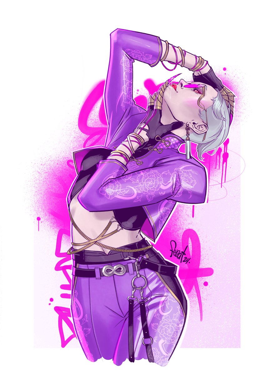 Fztr's tweet photo. Full piece #SF6NewChallengerArtContest https://t.co/VwEj6x2pVC