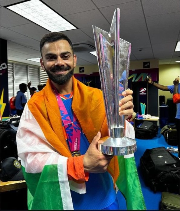 KothuriManju's tweet photo. Thank-you #Virat T20 never be same without you ;(
Happy retirement G.O.A.T 🔥🥂 #T20WorldCupFinal2024 https://t.co/ym8XoyJg9M