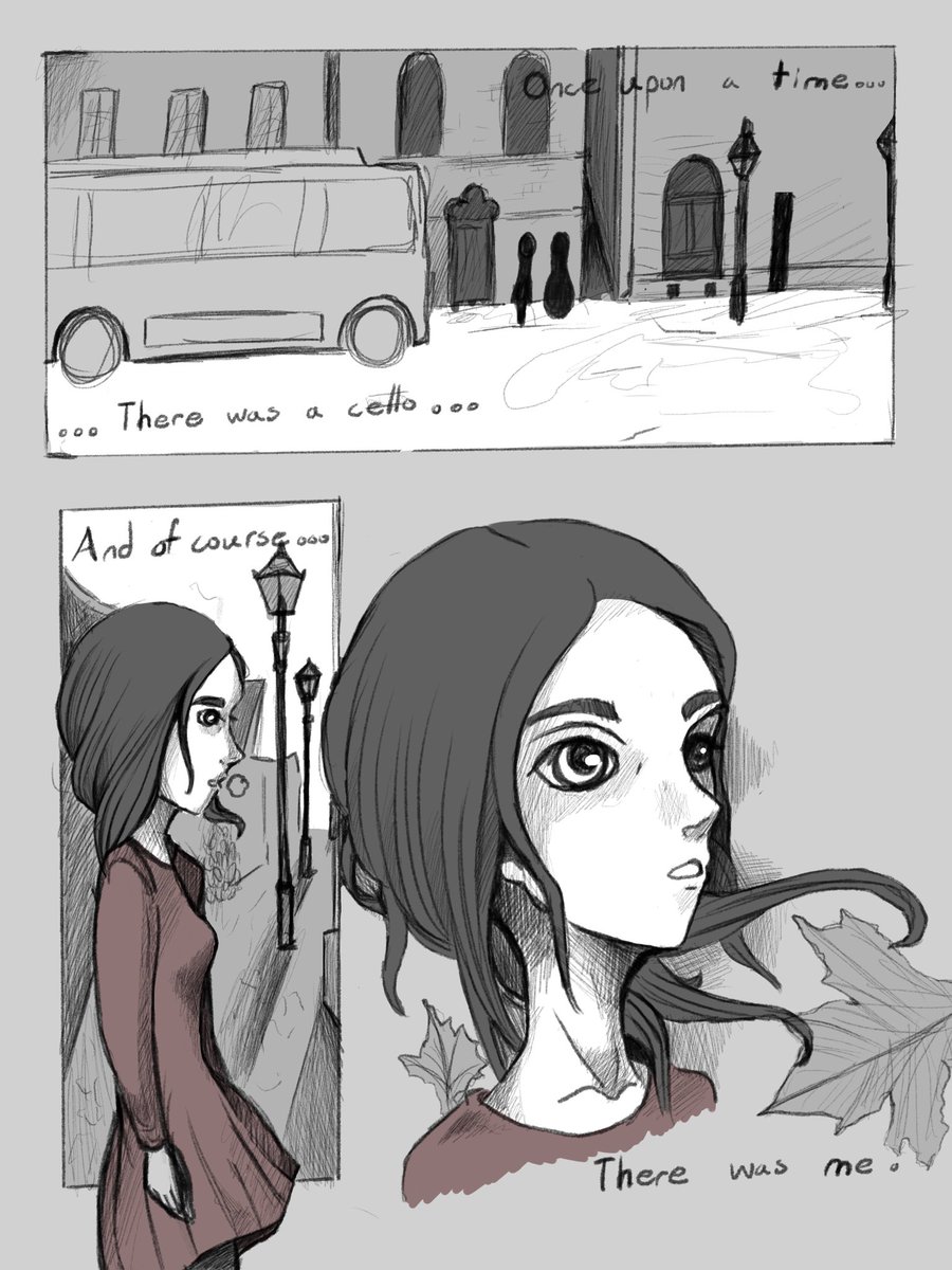 llrenesson's tweet image. Comic page! I really like how depressing it feels :)