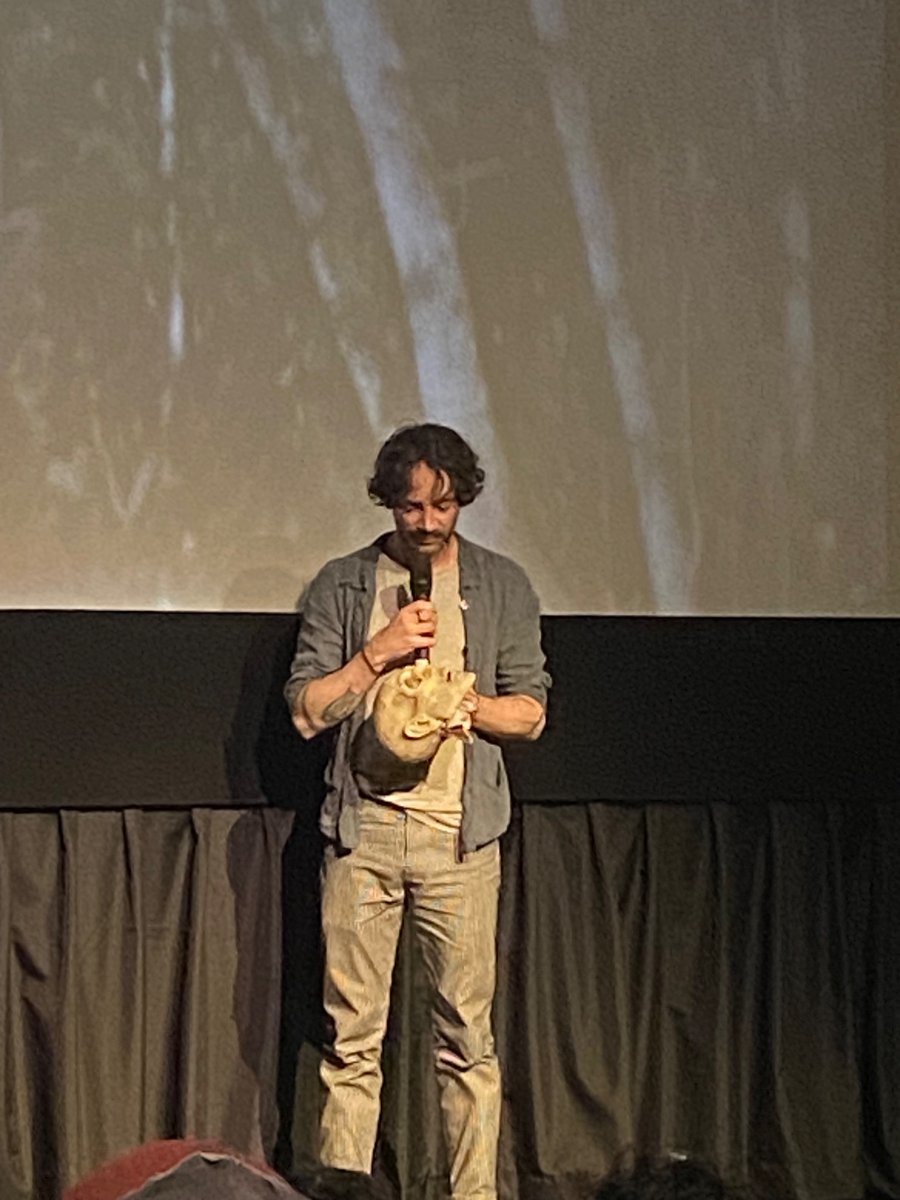 OfficialTheKin2's tweet photo. Went to see The Vourdalak and the directors Q and A tonight! A creepy gothic vampire period piece with a puppet that is awe inspiring. I highly recommend this! See it in theaters! https://t.co/JRlLdLtI6f