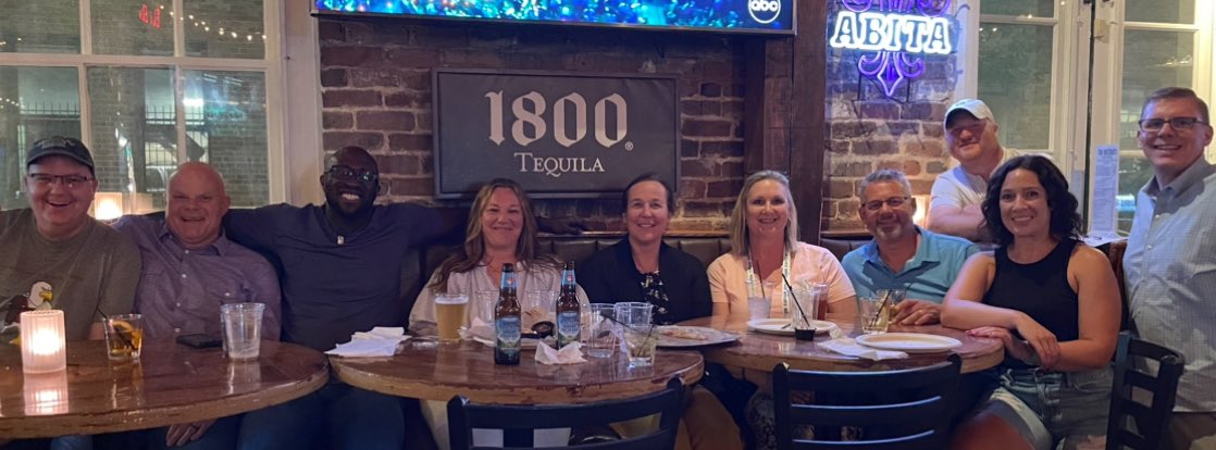 I had a greAT social time with friends from Iowa, Kansas, Nebraska, North Carolina, North Dakota, Oklahoma, Pennsylvania on Tuesday night as the <a href="/NATA1950/">NATA</a> 75th Annual meeting &amp; symposium got underway!