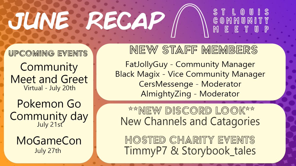 Just a Quick PSA about this month in the world of St Louis Community Meetup. A lot has happened and we don’t plan on slowing down. Hope to see you all at future event and staff has been jumping into LIVE twitch stream and sharing that STL support!