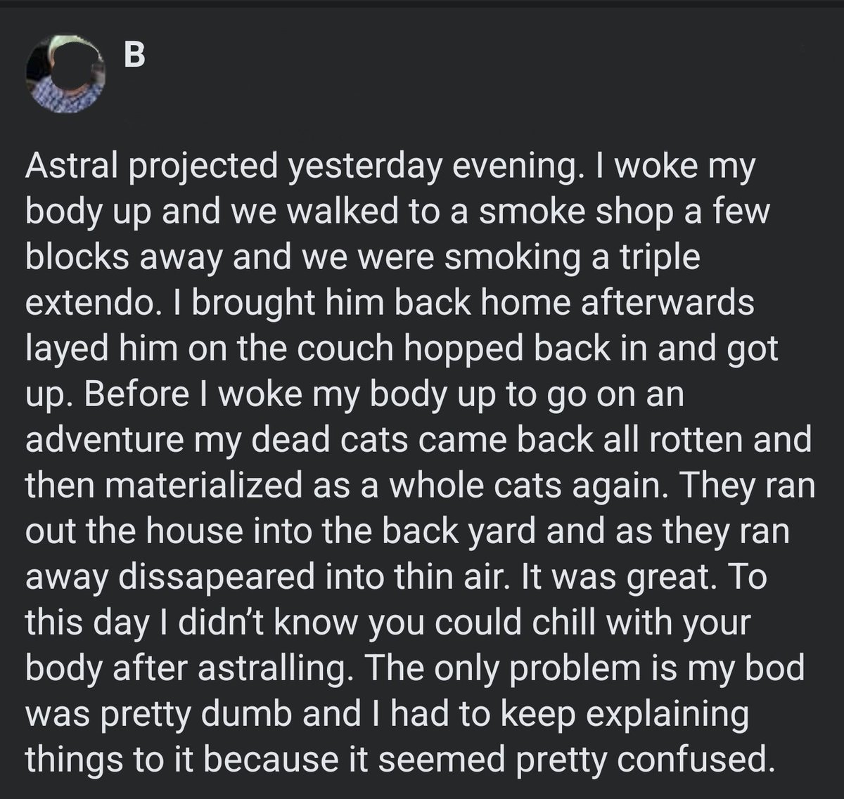 Touch_Of_Sno's tweet image. Posted in a spiritual group on FB. 😅🤣

#paranormal #funny #astralprojection