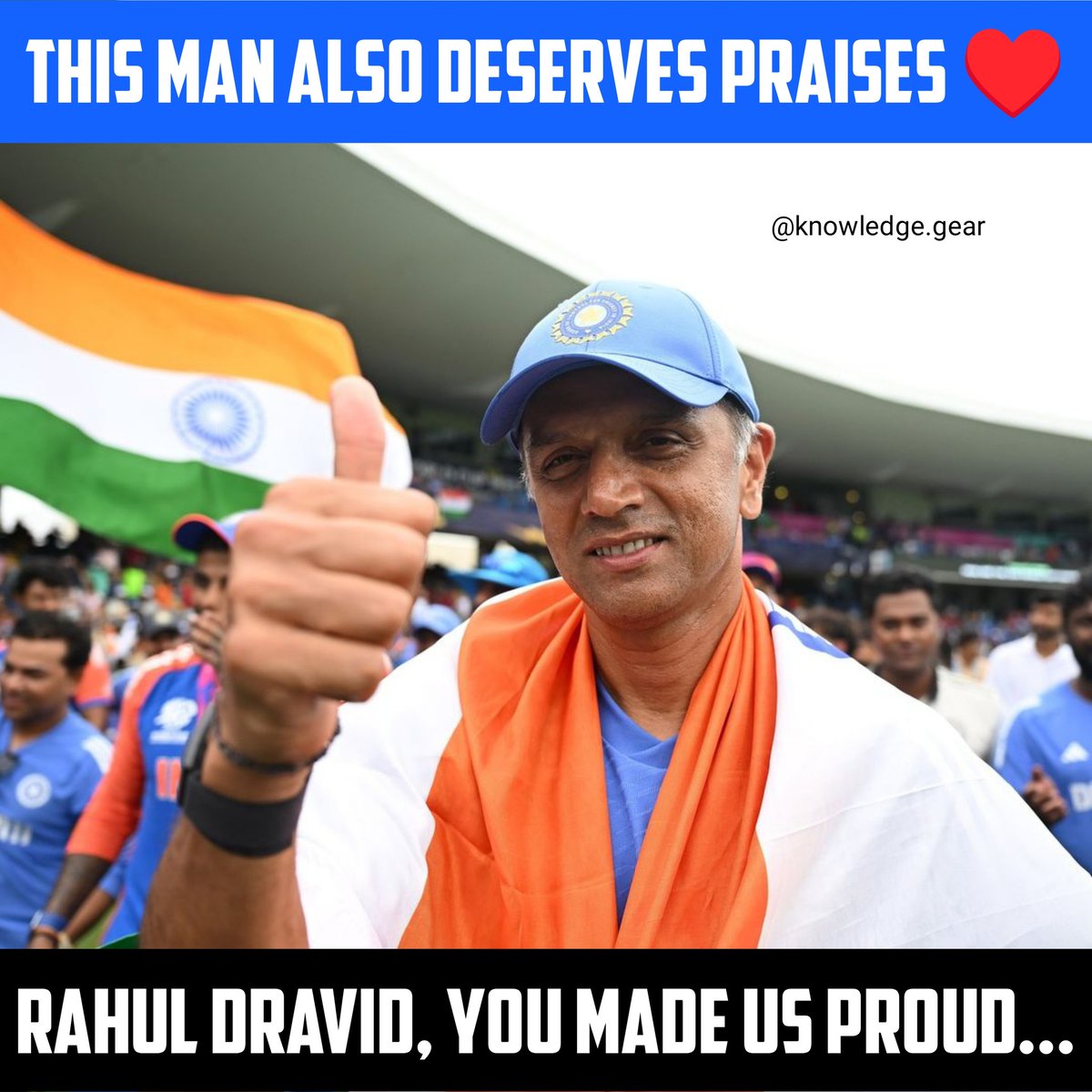 Knowledgegearyt's tweet photo. India's T20 World Cup win is a tribute to Rahul Dravid's meticulous planning and player development.

#RahulDravid #T20WorldCupFinal #T20WorldCup2024 #indiawin #IndiaWon https://t.co/6vPv158dCB