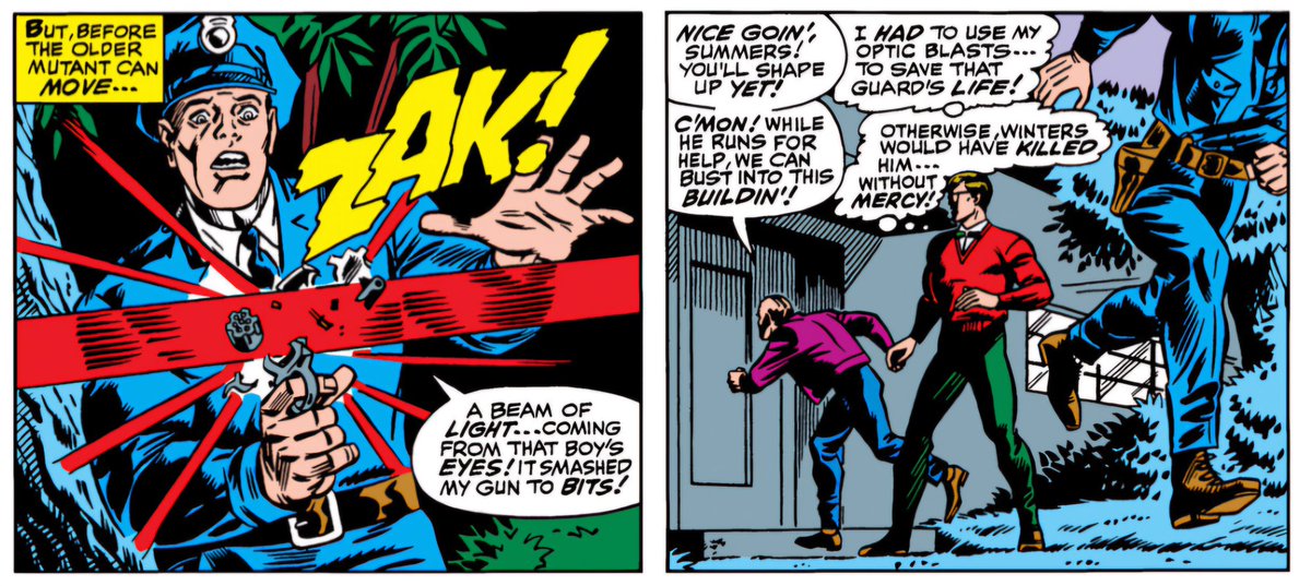 HaikuComic's tweet photo. Men Haiku 45
X-Men v1 #41
"The Living Diamond"
February, 1968 

I zap you softly
Just a lil' ruby tickle
A hero's restraint 

Credits:
W: Roy Thomas
A: Werner Roth/John Verpoorten
Cvr: Don Heck/George Tuska 

#XMen #XTwitter

1/2 https://t.co/vCIvbiwoui