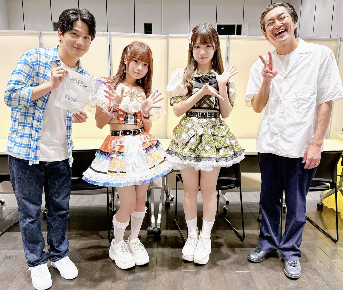 NGF_2024_staff's tweet photo. 本日のMCはこちらの方々！！！

MC🎙️
徳井健太 さん(平成ノブシコブシ)
田村浩平 さん(中京テレビアナウンサー)
斎藤留衣 さん(#ジューロック)
麦茶ひの さん(シャニムニ=パレード)

引き続きよろしくお願いします🙌

#NGF #NGF2024 https://t.co/LTHffi7FdS
