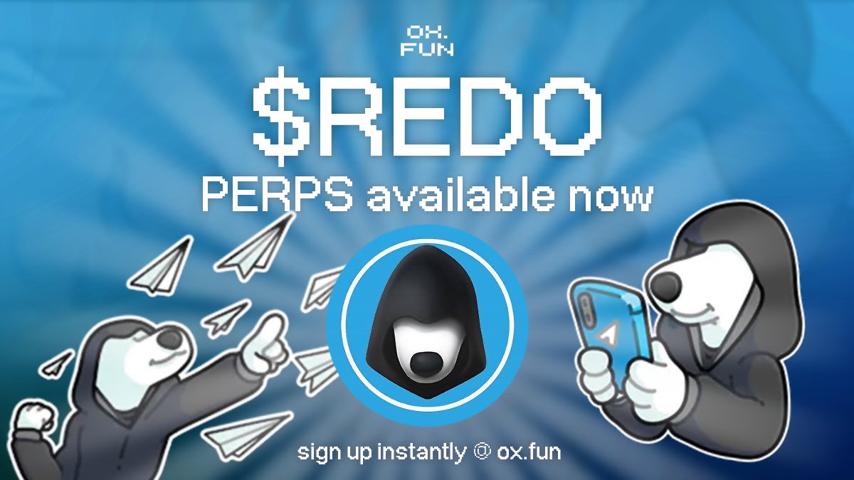 OX.FUN (@oxfunhq) on Twitter photo ๐ข NEW LISTING ANNOUNCEMENT ๐
$REDO <a href="/redotoken/">Resistance Dog</a> perps are now available to trade on OX.FUN ๐ข NEW LISTING ANNOUNCEMENT ๐
$REDO <a href="/redotoken/">Resistance Dog</a> perps are now available to trade on OX.FUN