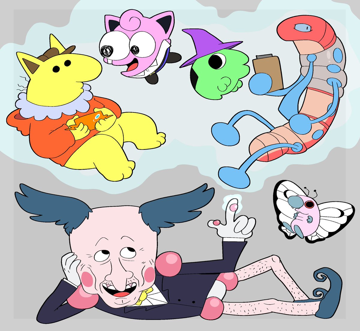 pazzypanda's tweet image. smiling pokemon #smilingfriends #pokemon