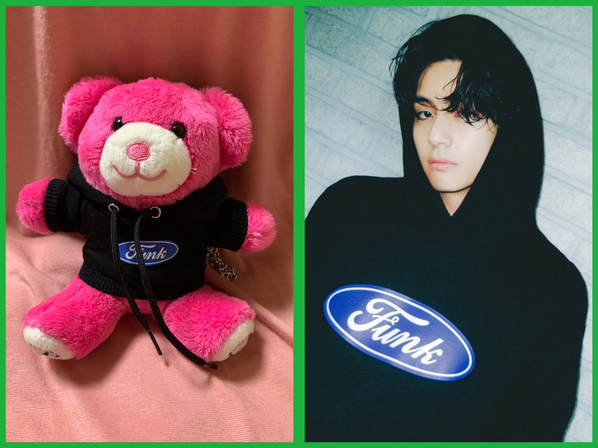 KT82483800's tweet photo. ぬい服はテテグッズのピンクマ用。
今回は在庫がありすぐ入手できた、Layoverのコンセプトフォトでテテが着用してたFankパーカーにしたよ。
季節柄ヨンタンTシャツが良かったのだけれど、在庫なく断念🥲
#FRIENDS_V
#BearKeyring https://t.co/VRnnwLGBs5
