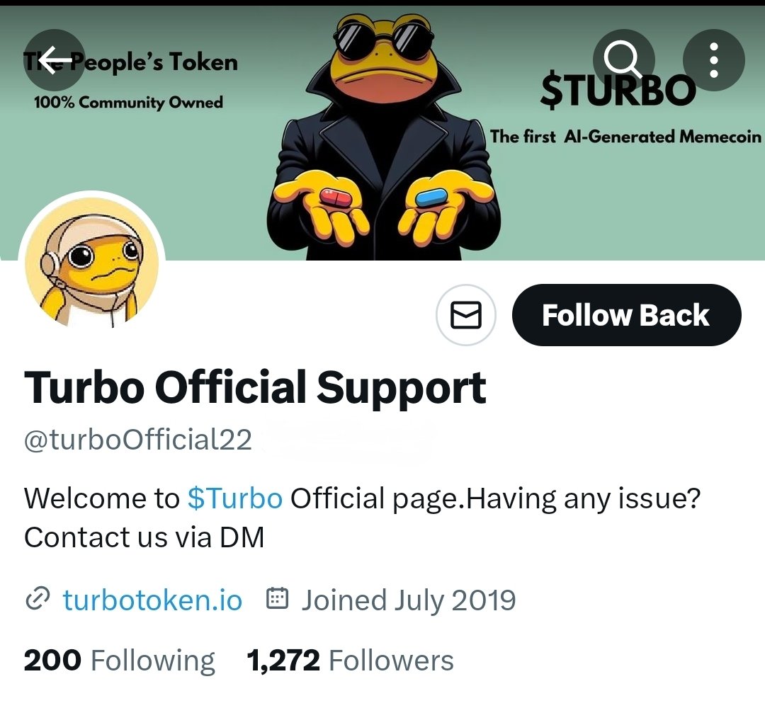 limsanity2021's tweet photo. $Turbo is not on BSC and we don't have an official support page. Be vigilant, fam! Report and block these scums 👊

Please repost this to inform others ♻️

#TurboToad @TurboToadToken https://t.co/CgbkZRyTKs