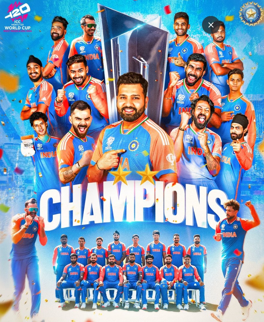 Even after the darkest night, the SUN will rise again!!!

And #TeamIndia 🇮🇳 has risen to the occasion to bring back this WC glory🏆.

Thank you #RohitSharma and other champions for giving us countless memories to cheer.

#T20WorldCupFinal