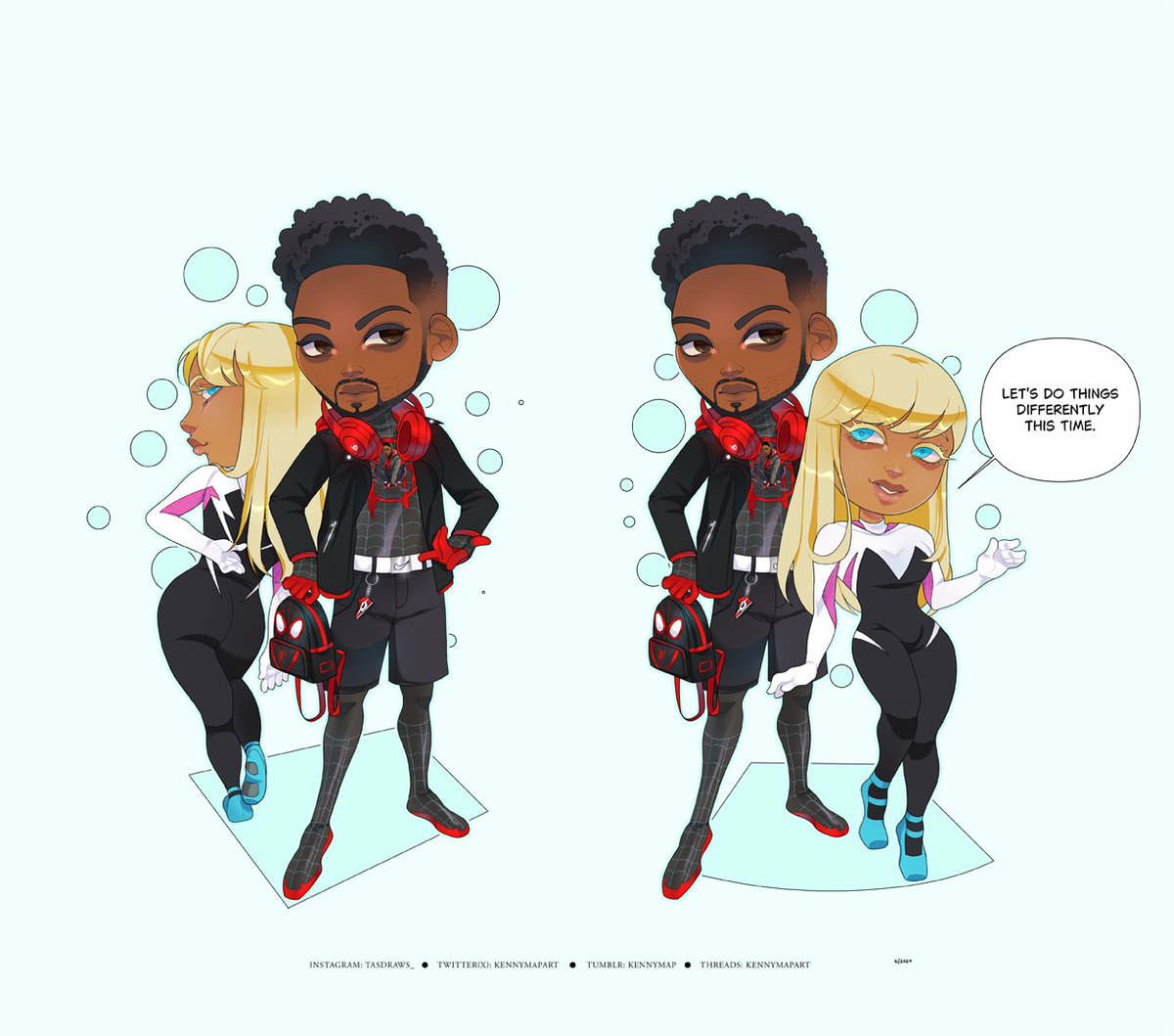"Let's do things differently this time... so differently." 🌻🥿🕸🕷

Thank you, <a href="/kennymapart/">Marsha</a>, for gifting us with this wonderful artwork.Go check out more by visiting her page.
Instagram.com/tasdraws_ 

<a href="/shameikmoore/">Shameik Moore</a> <a href="/HaileeSteinfeld/">Hailee Steinfeld</a> <a href="/BRIANMBENDIS/">BRIAN MICHAEL BENDIS</a> #spidermanfanart <a href="/SpiderVerse/">Spider-Man: Beyond The Spider-Verse</a>