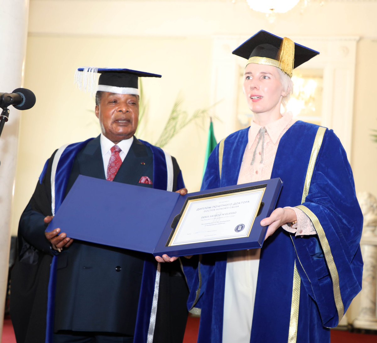 Merci à l’Université HSE de Saint-Pétersbourg pour ma  consécration  au titre de Docteur honoris causa !
C’est un honneur fait au peuple congolais tout entier.