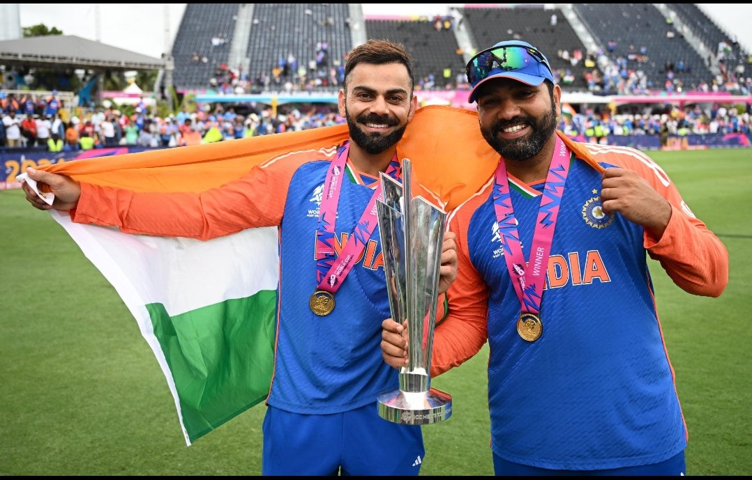 HAPPY RETIREMENT CHAMPS🇮🇳🏆

END OF AN ERA 🏆🙏

#INDvSAFinal  #MSDhoni  #indiawins
#T20WorldCup2024 #INDvSA‌‌  #INDvsSA #TeamIndia  #Rohit #ViratKohli𓃵 #RohitSharma𓃵
 #T20WorldCup2024  #BCCI