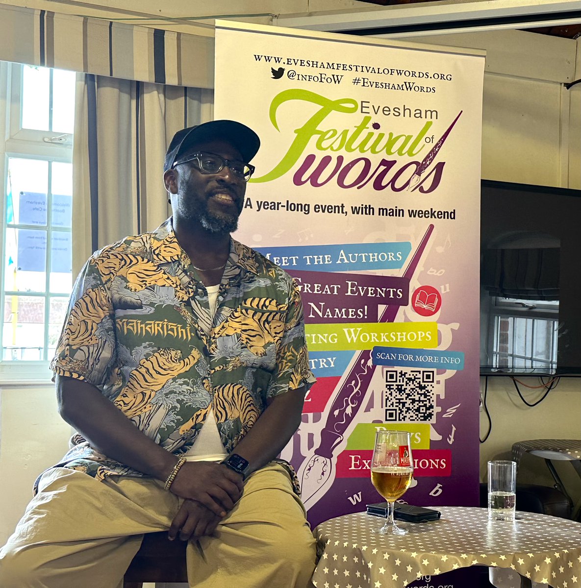 Our Saturday night event last night was a fantastic, informative and entertaining talk with <a href="/mikegayle/">Mike Gayle</a>. Thank you for joining us Mike.

We have more events today. It's not too late to come along. eveshamfestivalofwords.org/programme/