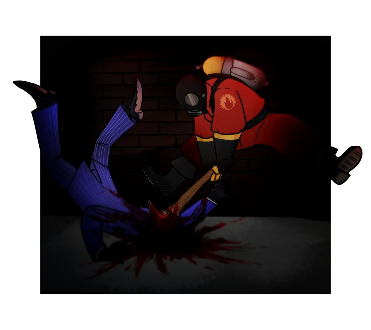 Raven_chief's tweet image. Just a pyro and Their lollichop &lt;3
#TF2 #tf2spy #tf2pyro