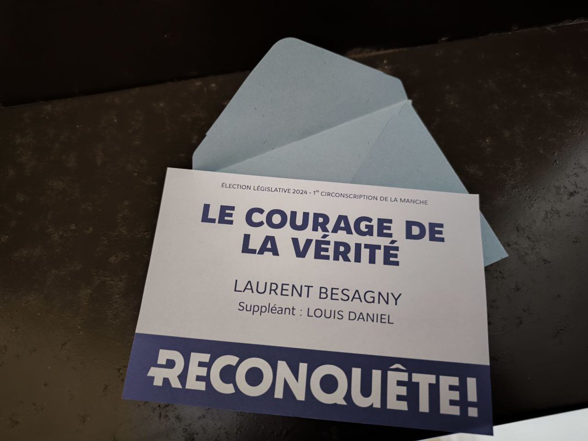 Aujourd'hui, on vote RECONQUÊTE !
<a href="/Reconquete_M50/">Reconquête! Manche 🌿</a>
