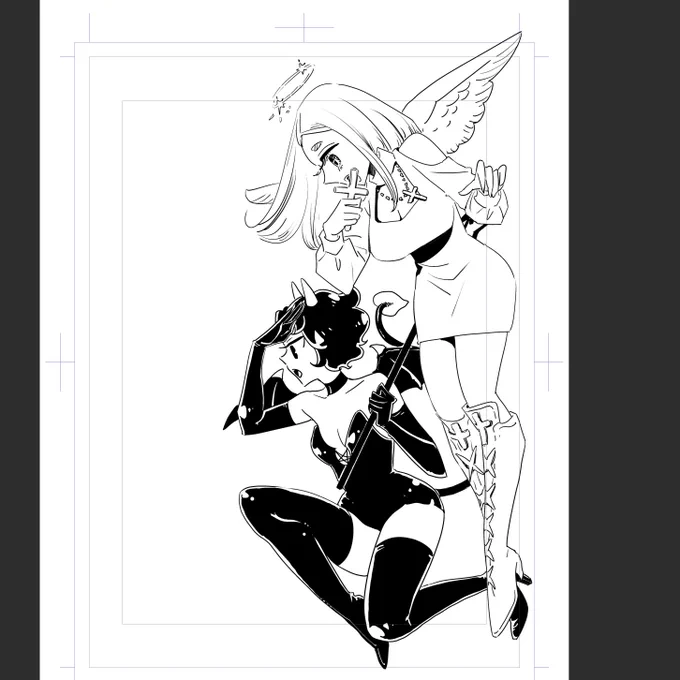 かわいいカット描けてはいるんですがもうちょっと時間かかりそうです・・・💦 