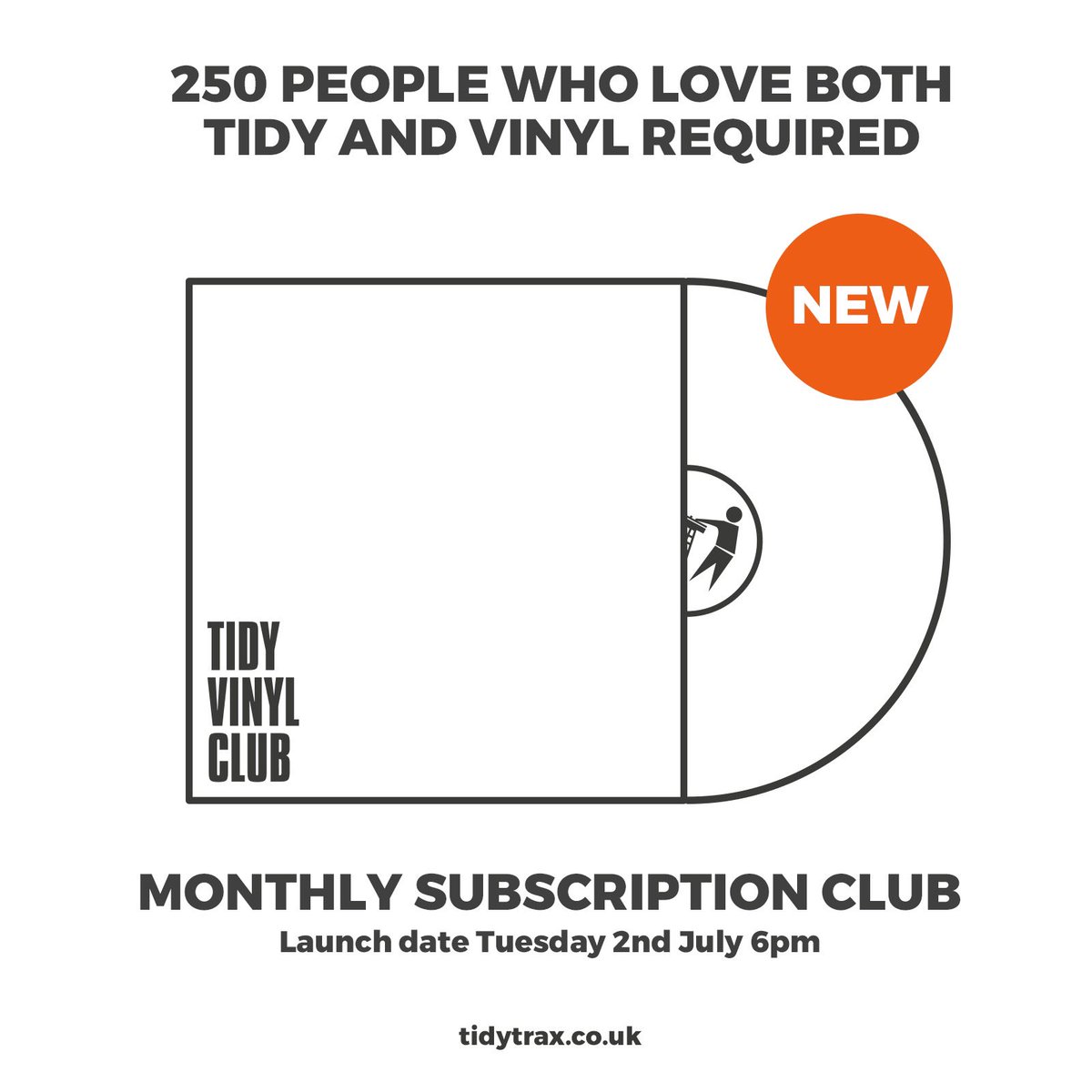 Tidy are to relaunch vinyl. Pre-register here tidytrax.fanlink.tv/VinylClub