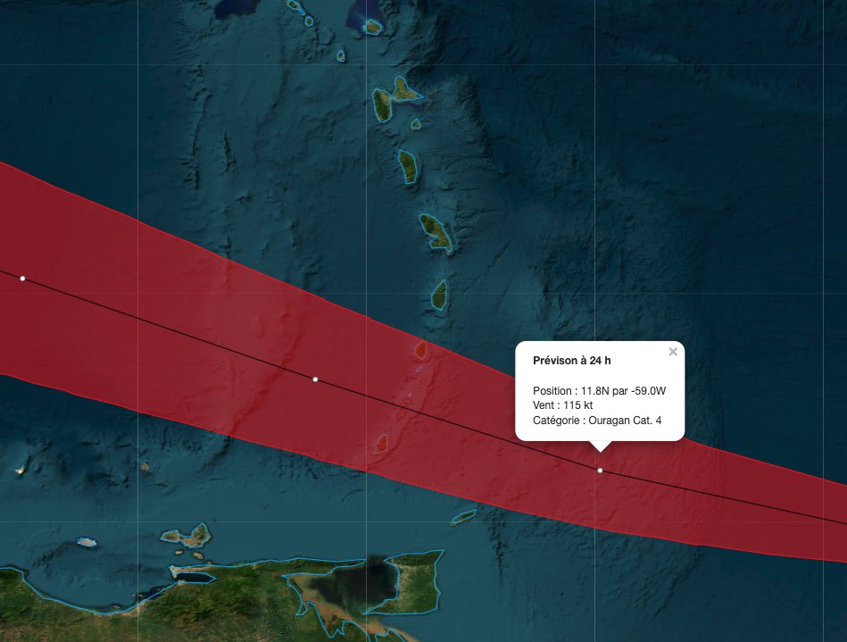 meteo_tropicale's tweet photo. Beryl désormais prévu en Cat4 sur l'arc antillais.

Jamais je n'aurais pensé lors des premiers signes que l'on pourrait en arriver là. L'eau s'est réchauffé de plus de 1° en 1 semaine en approche de l'arc, ce qui lui fourni beaucoup d'énergie désormais. https://t.co/dLfW8Gm6YN